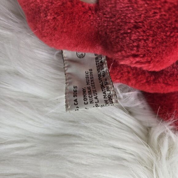 Vtg Applause Rudolph the Red Nose Reindeer in Stocking Musical Pull String Plush - Picture 7 of 9